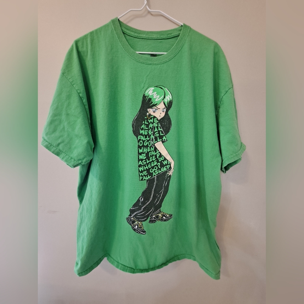 billie eilish Oversize T-shirt Green Size XXL